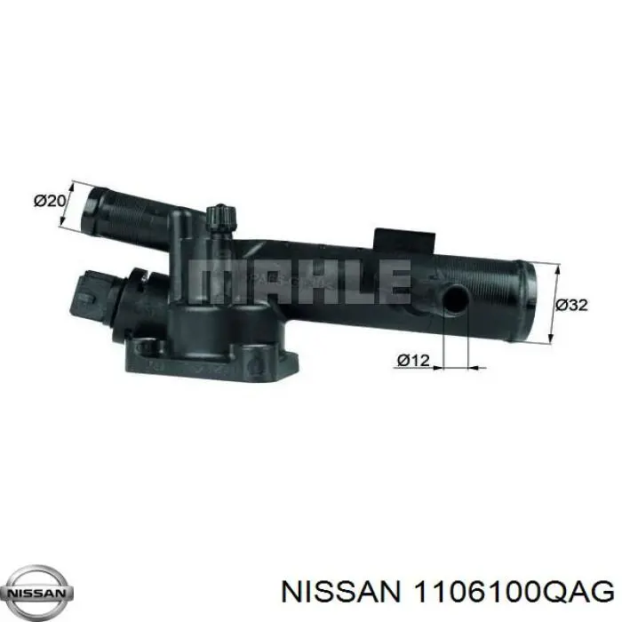 1106100QAG Nissan caja del termostato