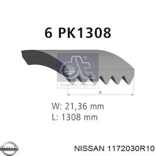 1172030R10 Nissan correa trapezoidal