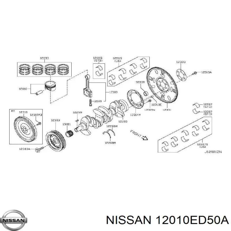  Juego De Piston Para Motor, STD para Nissan Micra CK12E