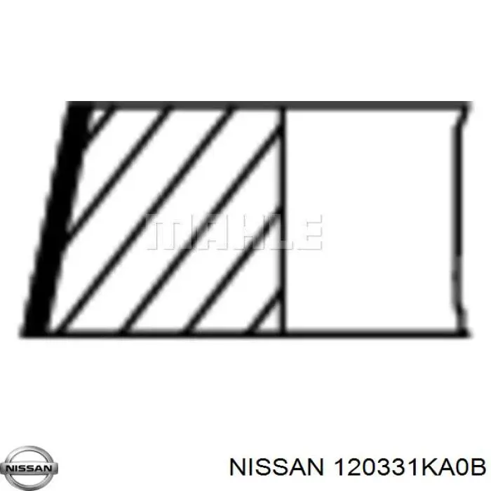 120331KA0A Nissan juego de aros de pistón, motor, std