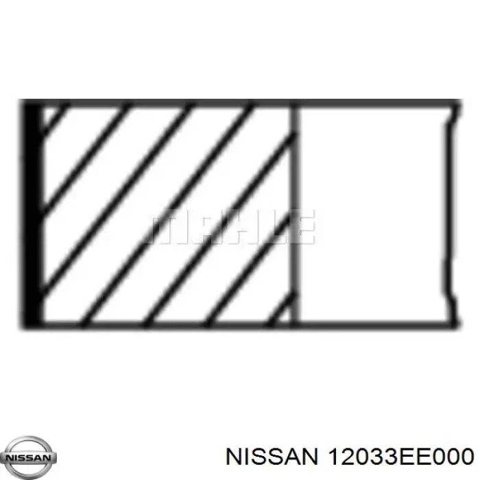 12033EE000 Nissan juego de aros de pistón, motor, std