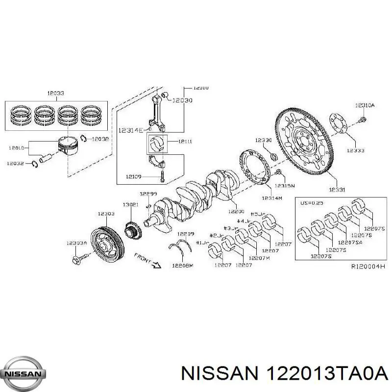 12201JA02A Nissan cigüeñal