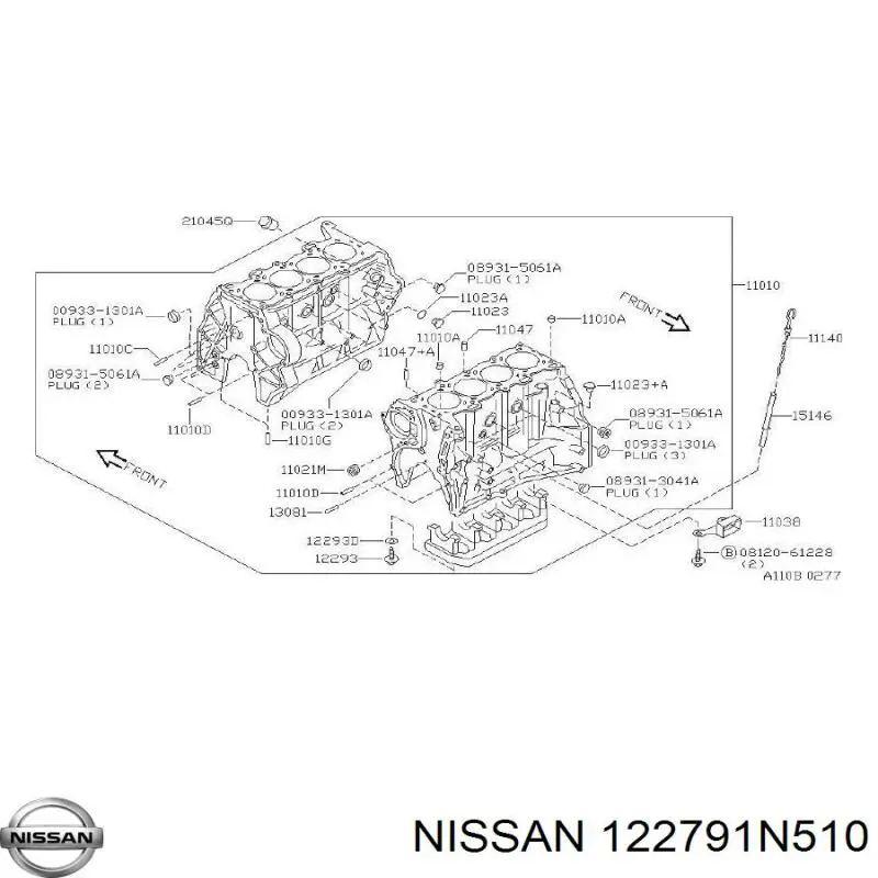  Anillo retén, cigüeñal para Nissan Terrano 2 