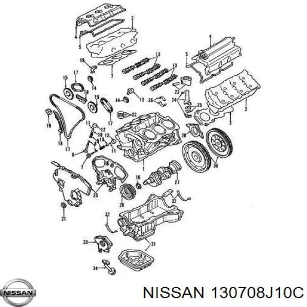 130708J12C Nissan tensor de cadena de distribución derecho