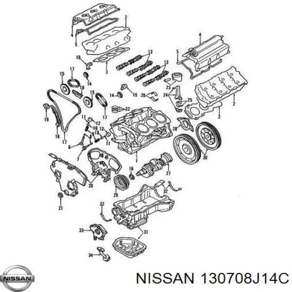 130708J14C Nissan tensor de cadena de distribución derecho