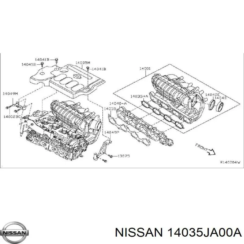 14035JA00A Nissan junta, colector de admisión