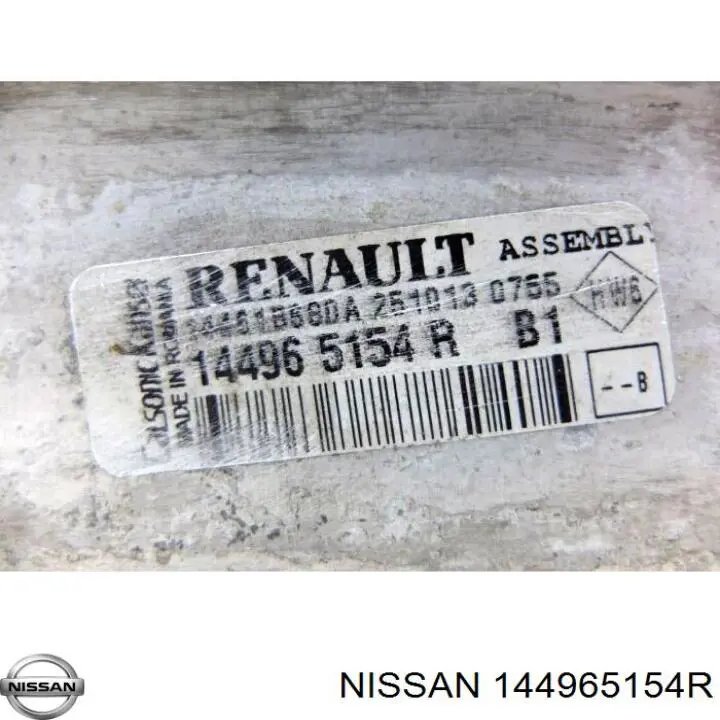 144965154R Nissan radiador de aire de admisión