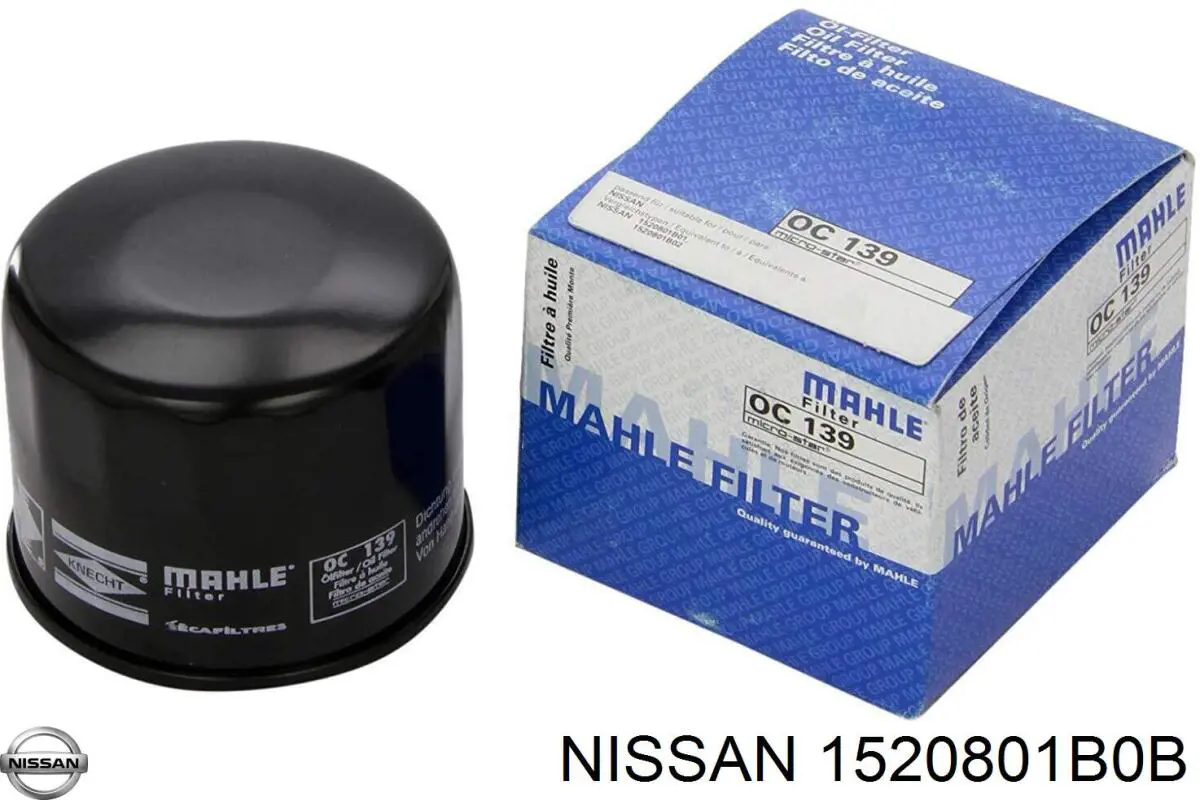 1520801B0B Nissan filtro de aceite