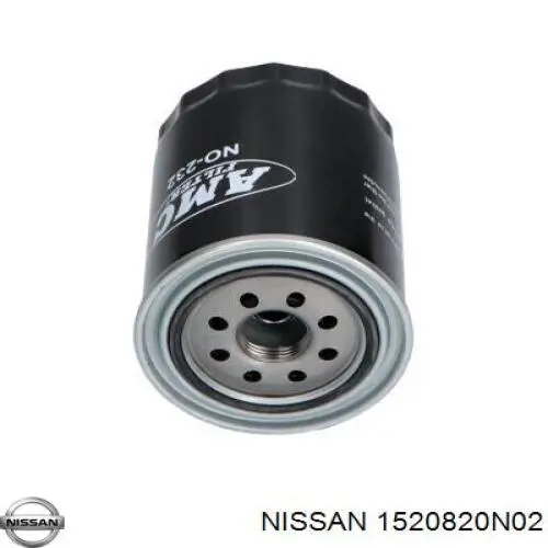 1520820N02 Nissan filtro de aceite