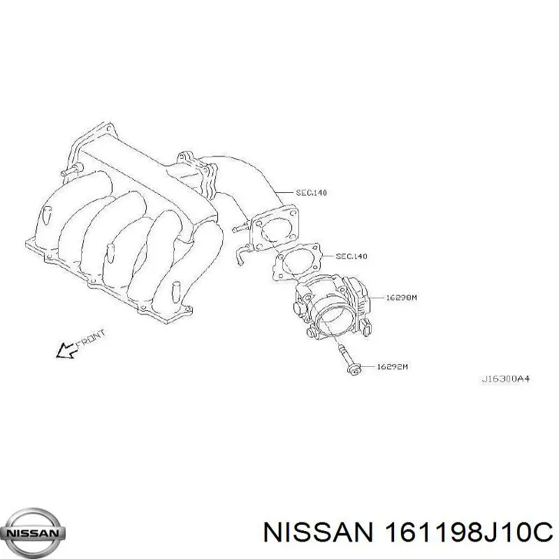  Cuerpo de mariposa completo para Nissan Murano Z51