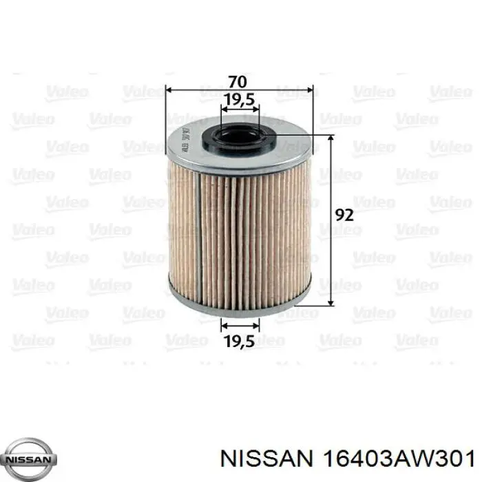 16403AW301 Nissan filtro combustible