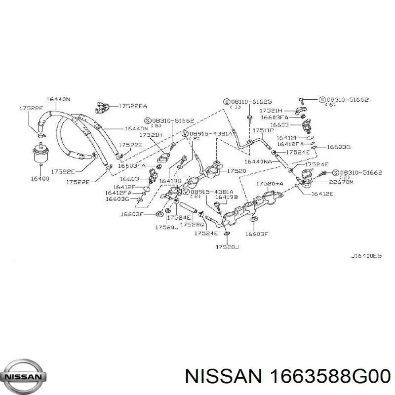 1663588G00 Nissan 