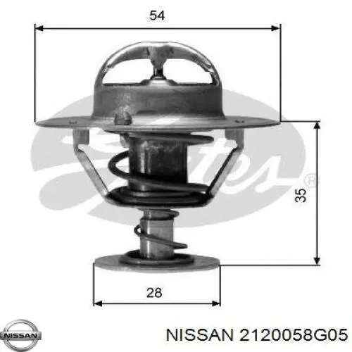 2120058G05 Nissan termostato, refrigerante