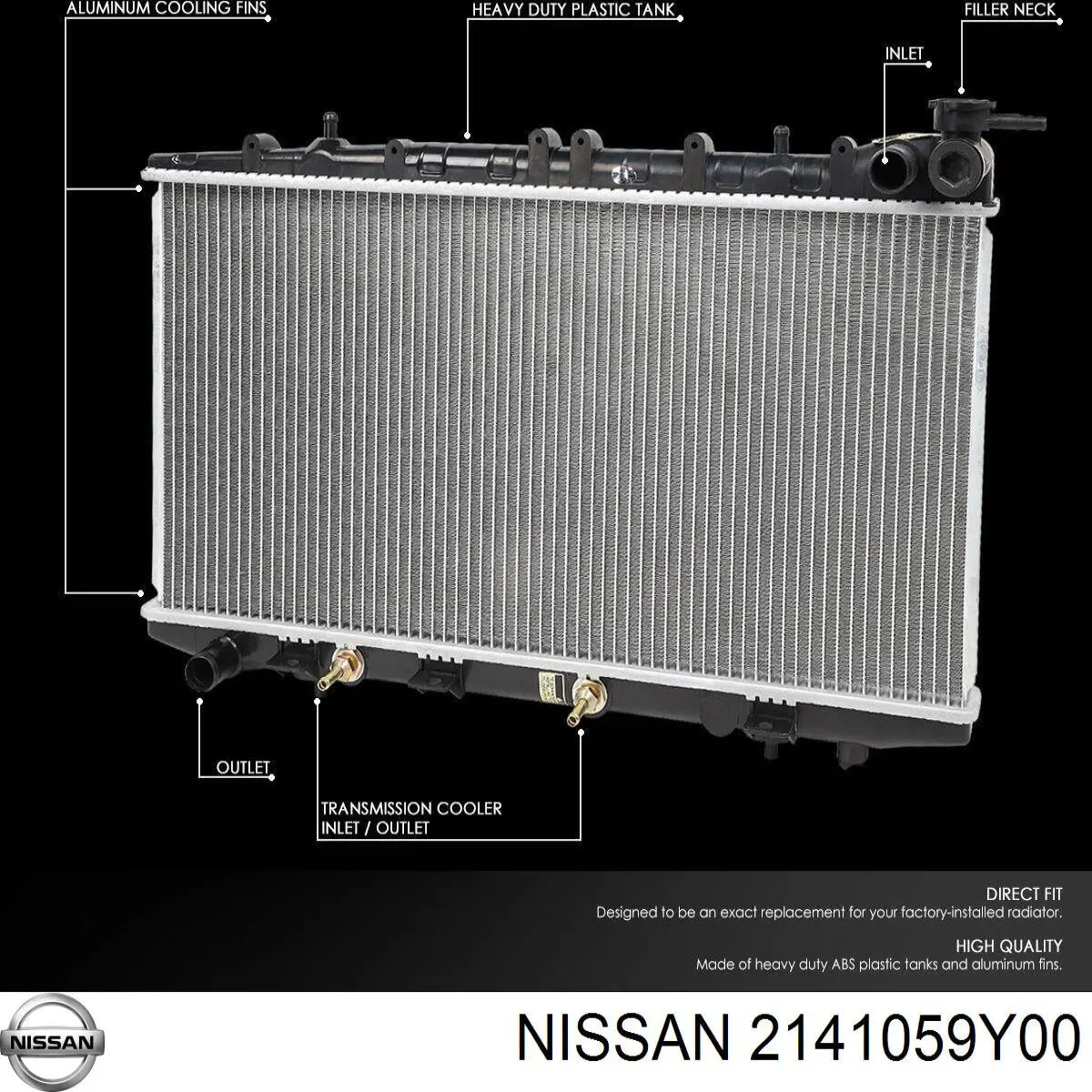 21410-59Y00 Nissan radiador refrigeración del motor