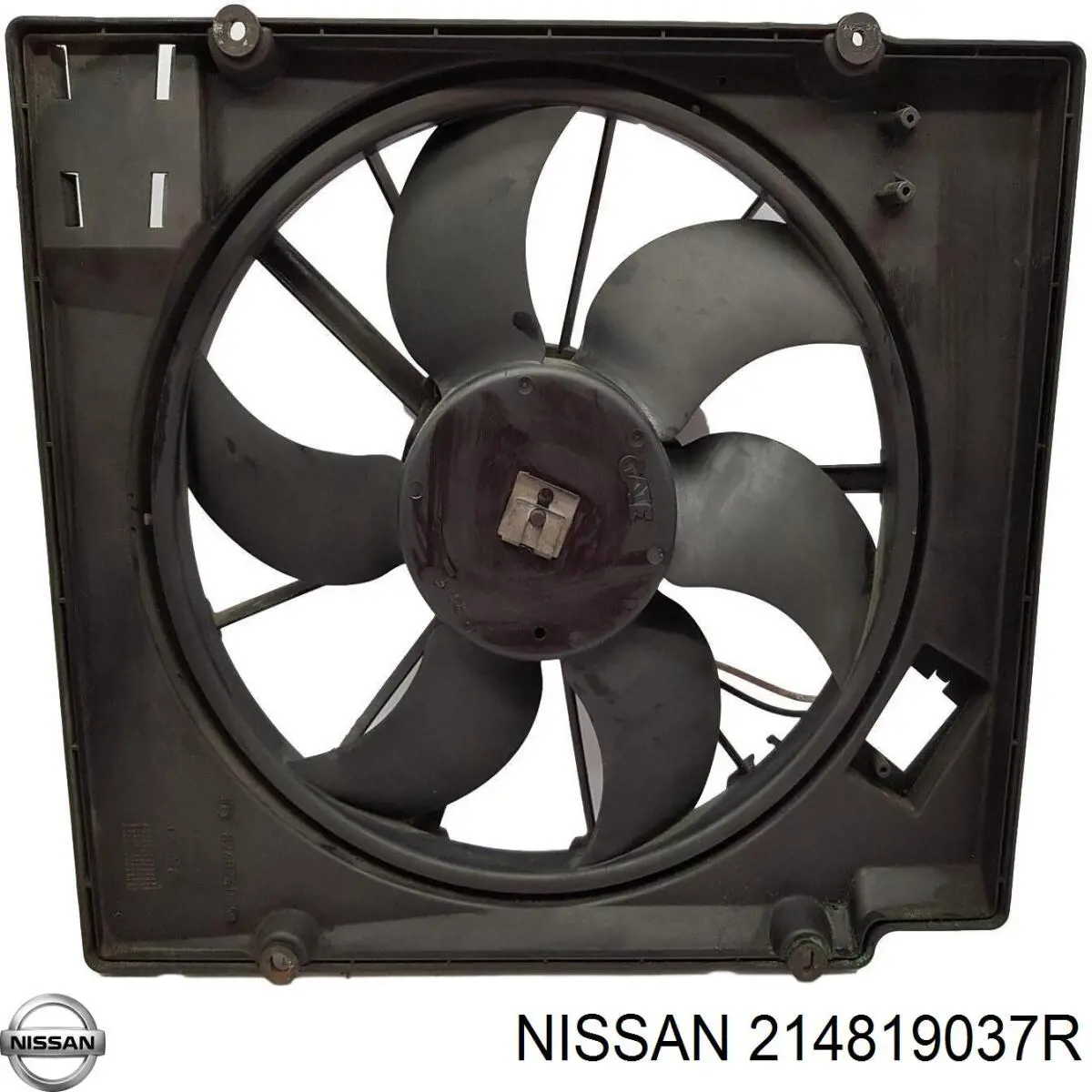 214819037R Nissan ventilador (rodete +motor refrigeración del motor con electromotor completo)