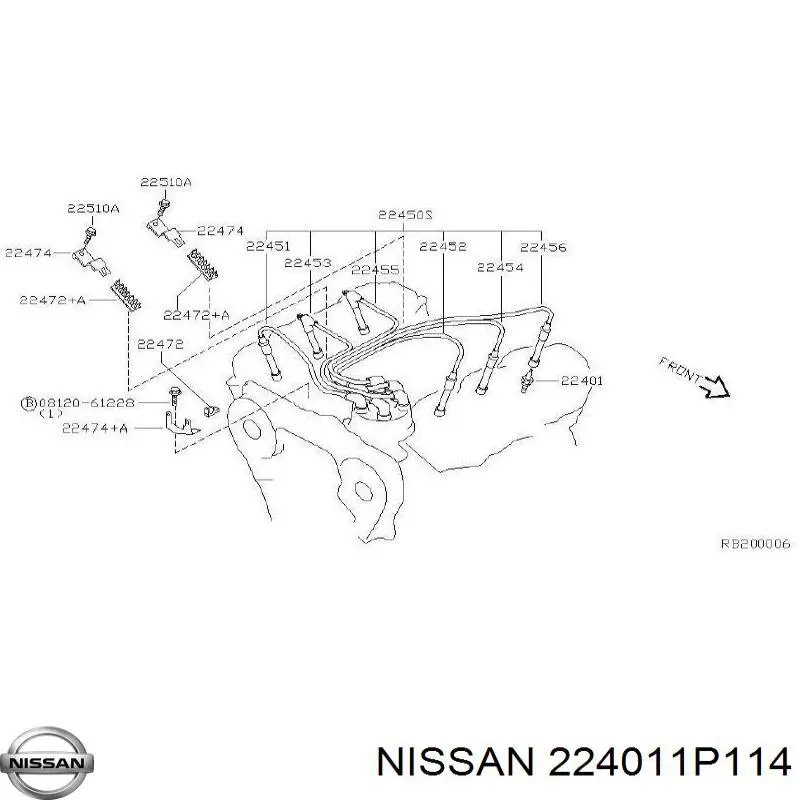 224011P114 Nissan bujía de encendido