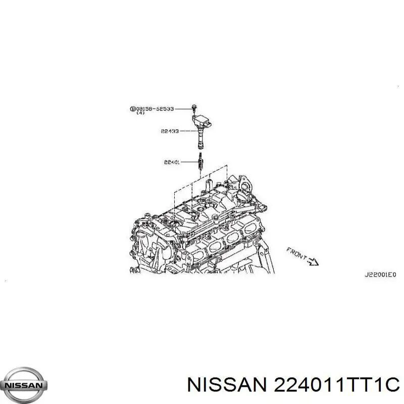 224011TT1C Nissan bujía de encendido