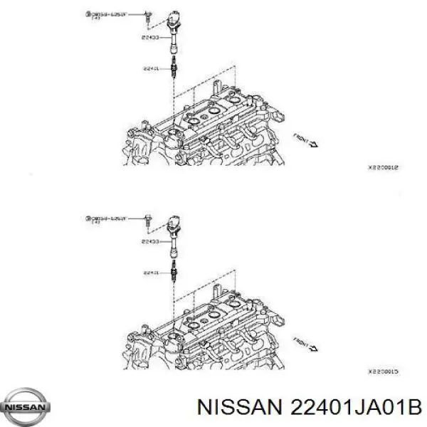 22401JA01B Nissan bujía de encendido