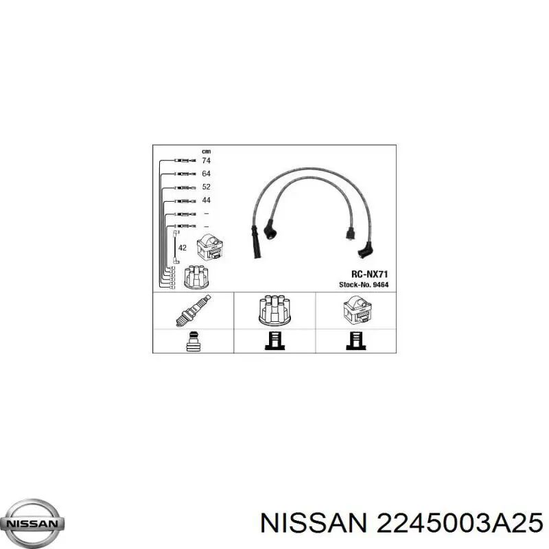 2245003A25 Nissan juego de cables de encendido