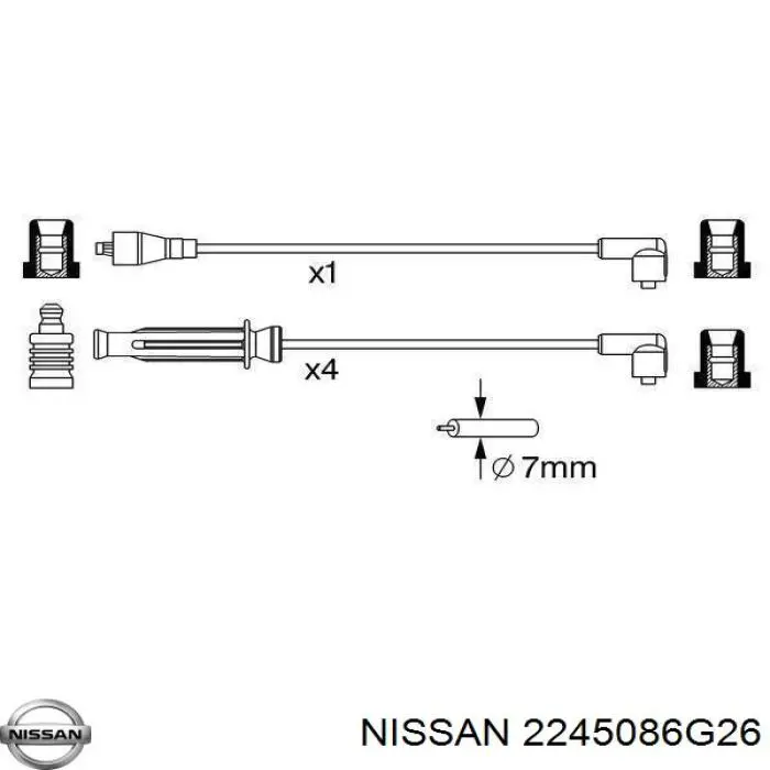 2245086G26 Nissan juego de cables de encendido