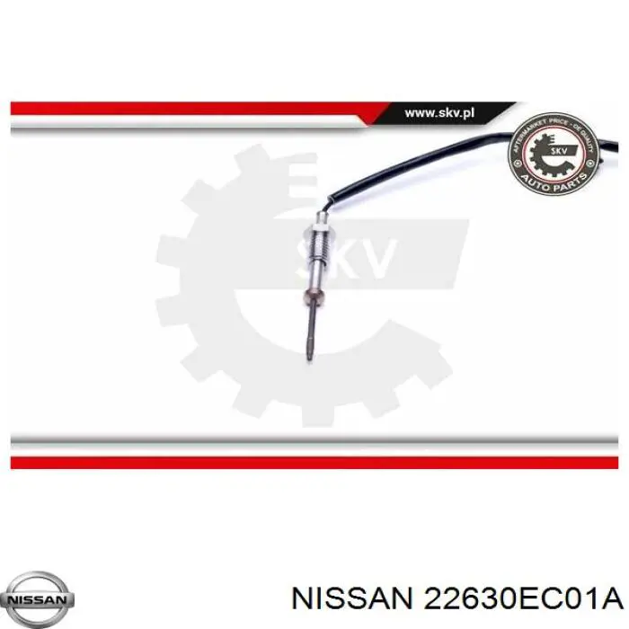 22630EC01A Nissan sensor de temperatura, gas de escape, después de catalizador