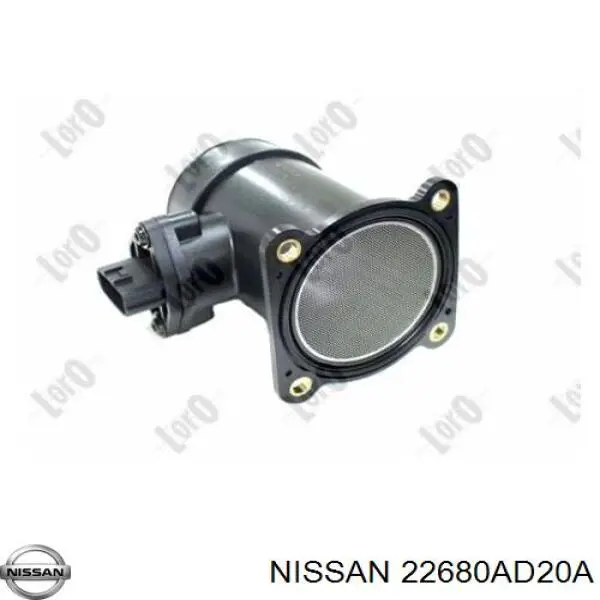 22680AD20A Nissan sensor de flujo de aire/medidor de flujo (flujo de aire masibo)