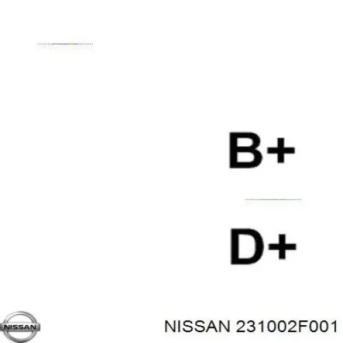 231002F001 Nissan alternador