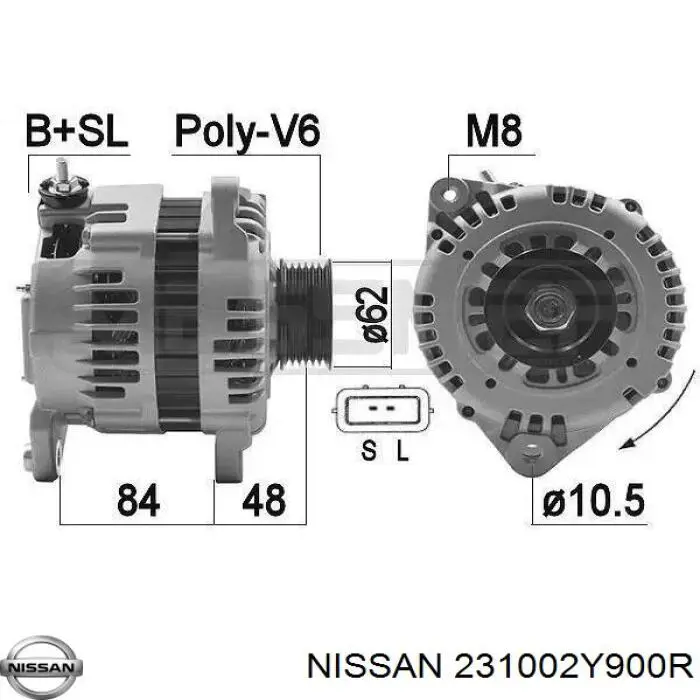 231002Y900R Nissan alternador