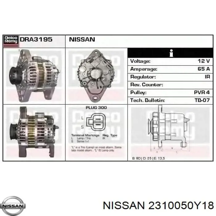 2310050Y18 Nissan 