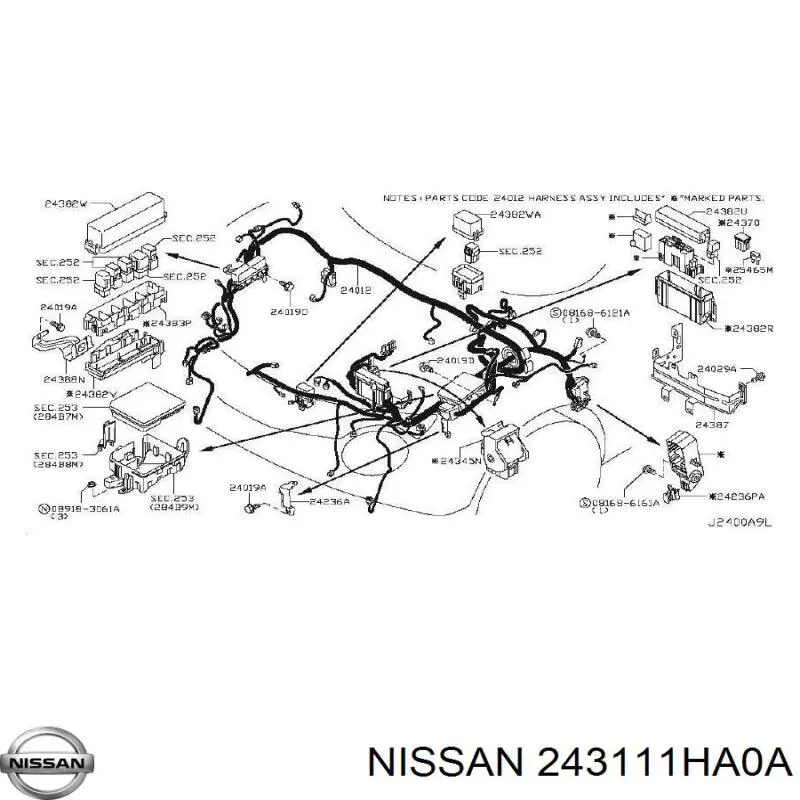  Caja de fusibles para Nissan LEAF 1 