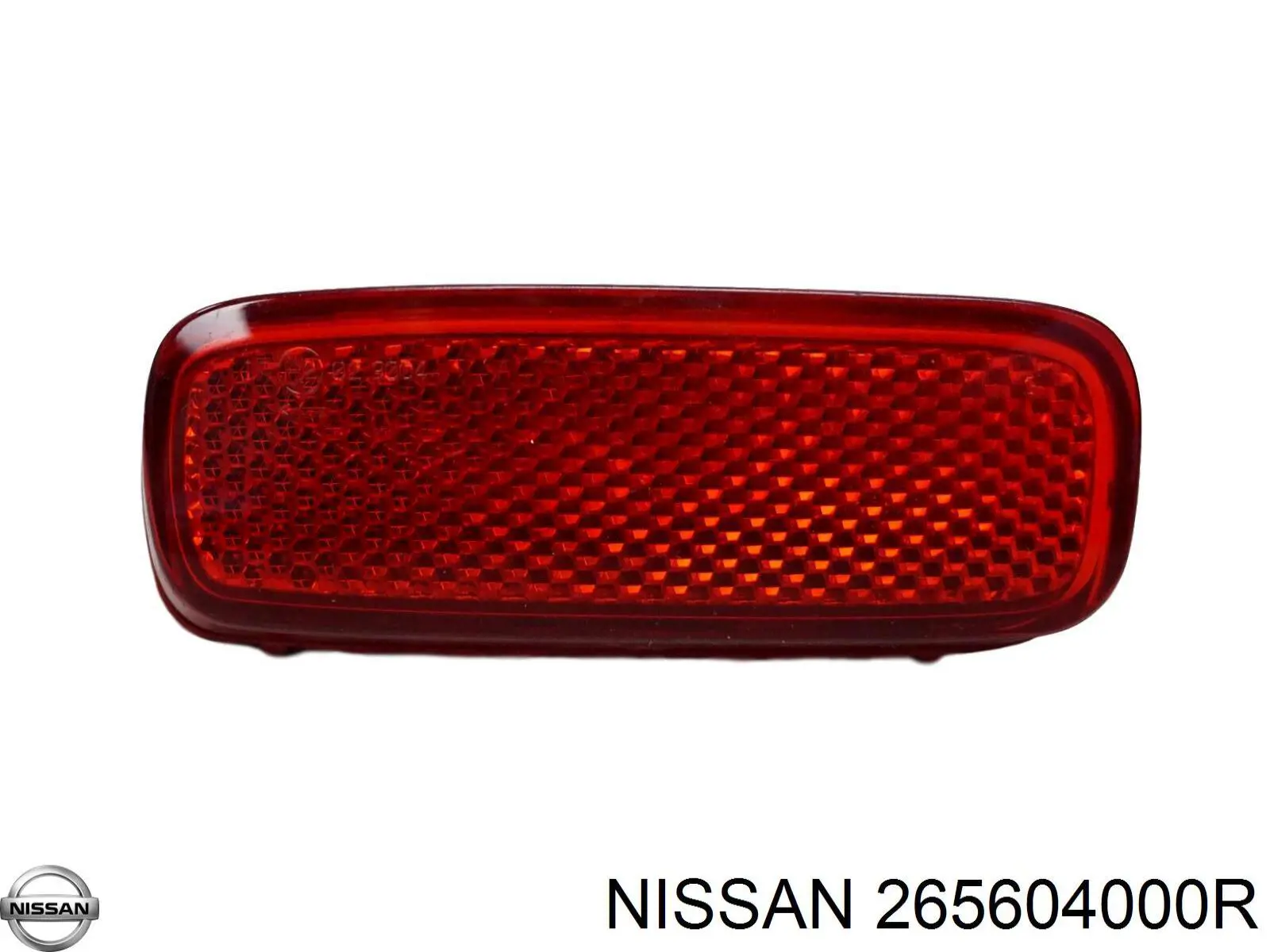 265604000R Nissan reflector, parachoques trasero