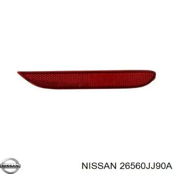  Reflector, parachoques trasero, derecho para Nissan LEAF ZE0U