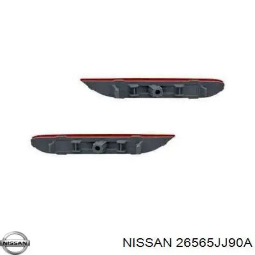  Reflector, parachoques trasero, izquierdo para Nissan Rogue T32U