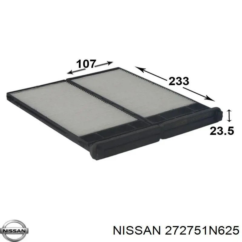 272751N625 Nissan filtro de habitáculo