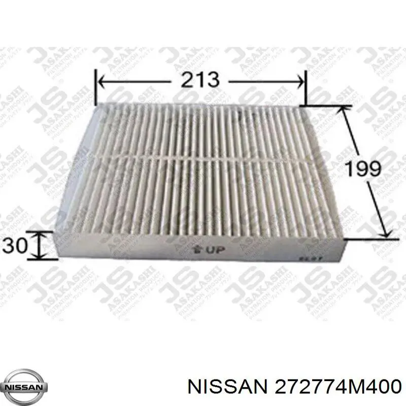 272774M400 Nissan filtro de habitáculo