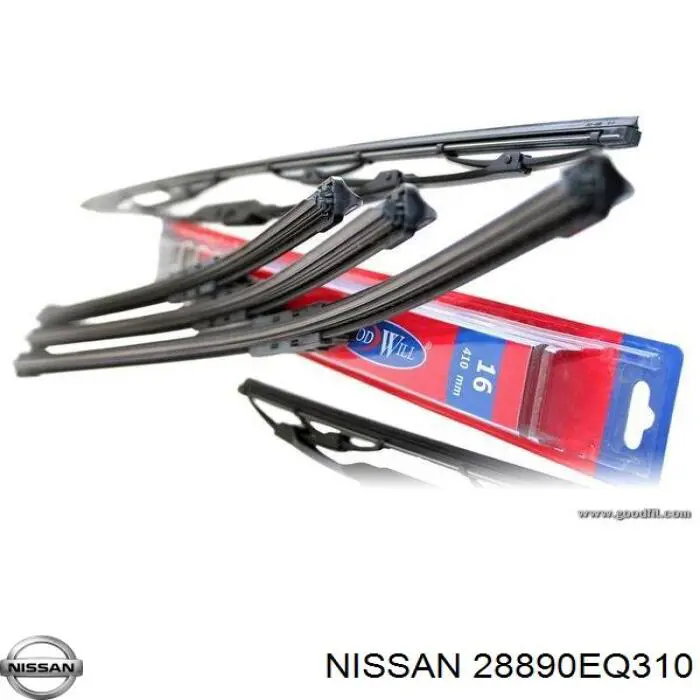 28890EQ310 Nissan limpiaparabrisas de luna trasera