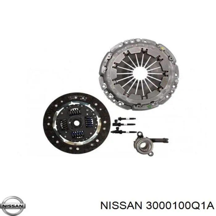 3000100Q1A Nissan kit de embrague (3 partes)