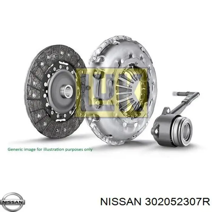 302052307R Nissan kit de embrague (3 partes)