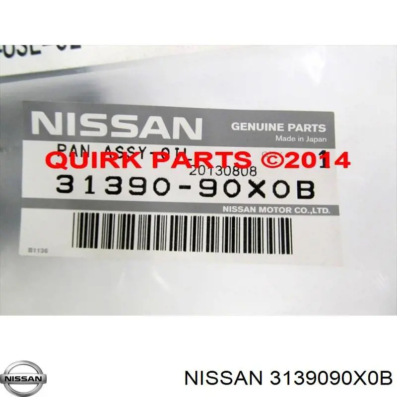 3139090X0B Nissan cárter de aceite, caja automática