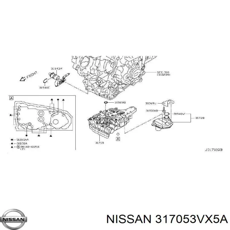  Transmisión automática de cuerpo de válvula para Nissan Rogue T32U