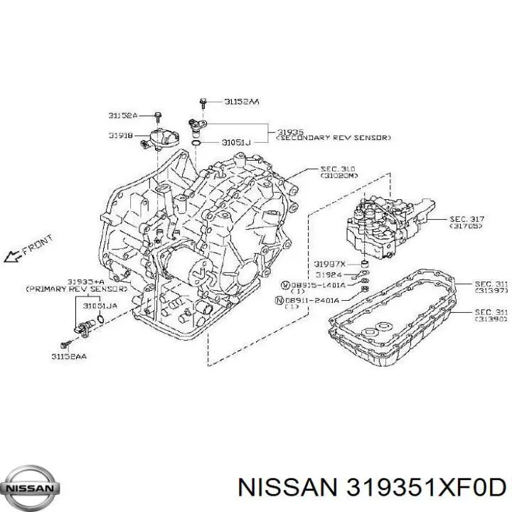 319351XF01 Renault (RVI) sensor de velocidad