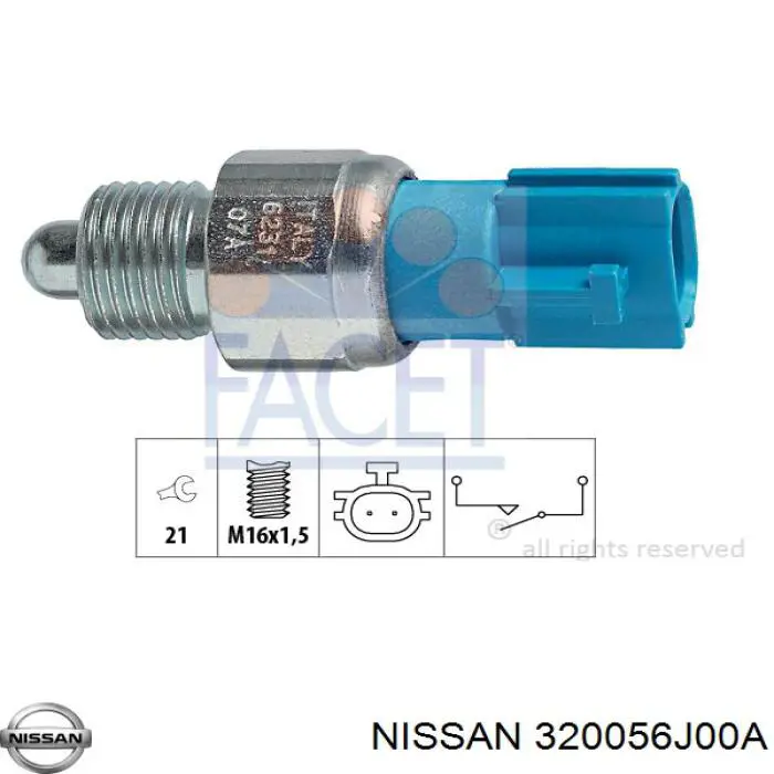 320056J00A Nissan interruptor, piloto de marcha atrás