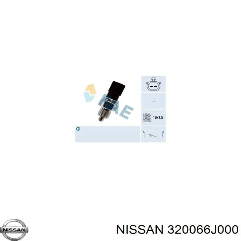 320066J000 Nissan interruptor, piloto de marcha atrás