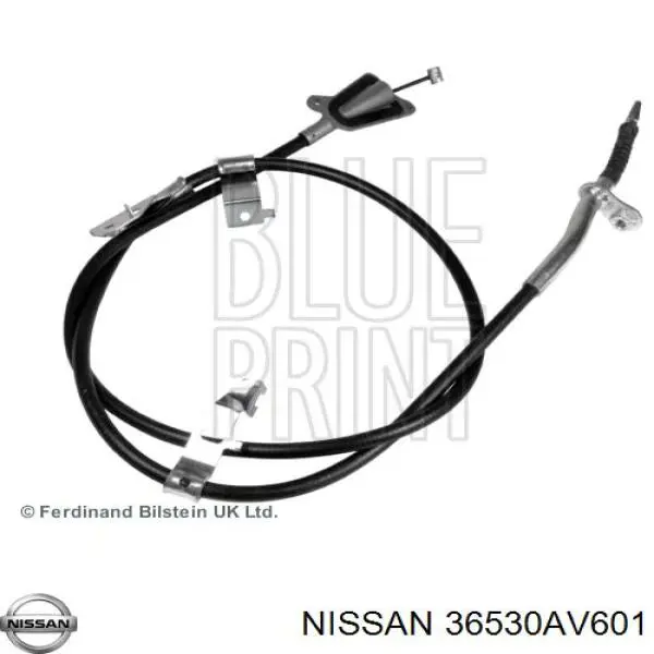 36530AV601 Nissan cable de freno de mano trasero derecho