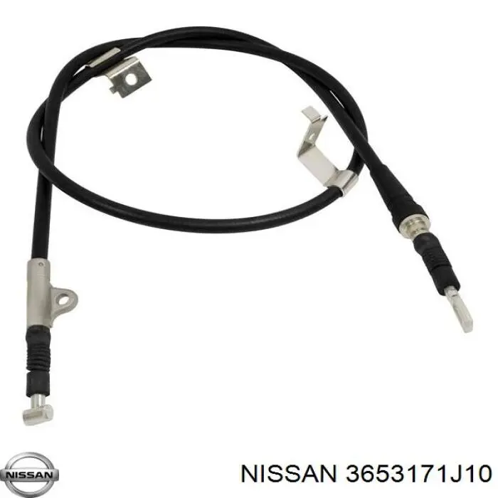 3653171J10 Nissan cable de freno de mano trasero izquierdo