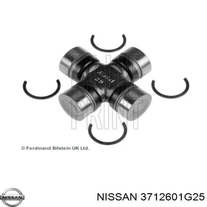 3712601G25 Nissan cruceta de árbol de cardán delantero