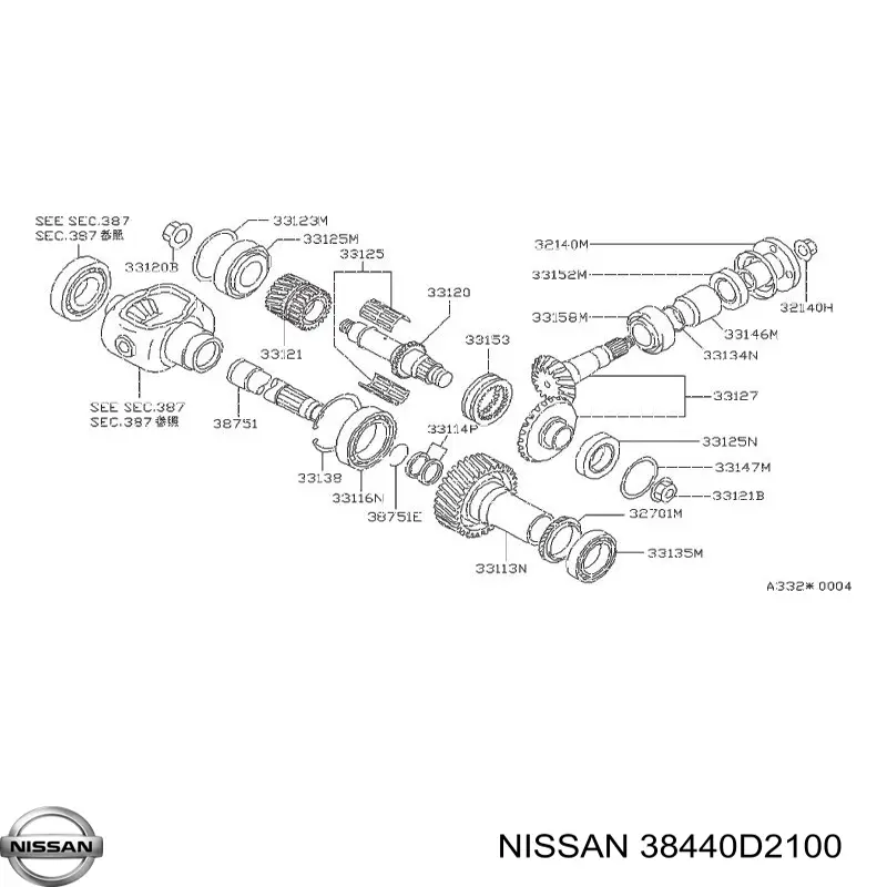  Cojinete de diferencial, eje trasero para Toyota 4 Runner N130