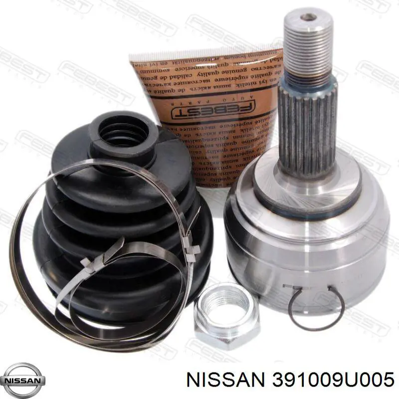 391009U005 Nissan árbol de transmisión delantero derecho