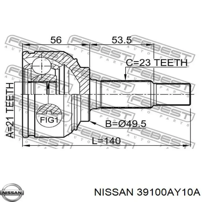  Árbol de transmisión delantero derecho para Nissan Note E11