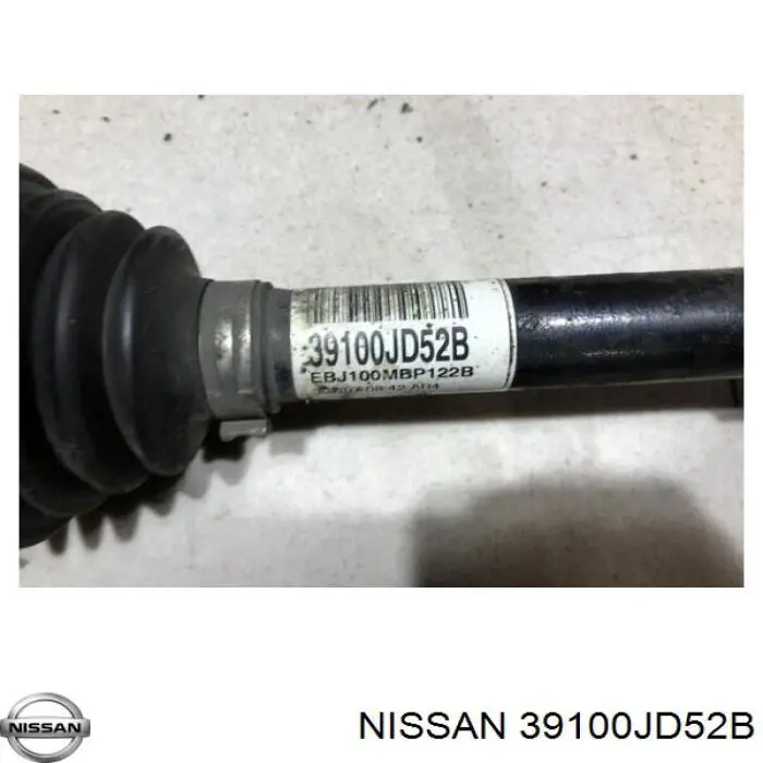 39100JD52B Nissan árbol de transmisión delantero derecho